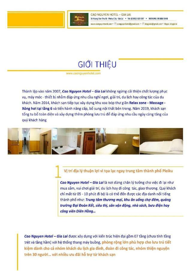 Cao Nguyen Hotel Pleiku Eksteriør bilde